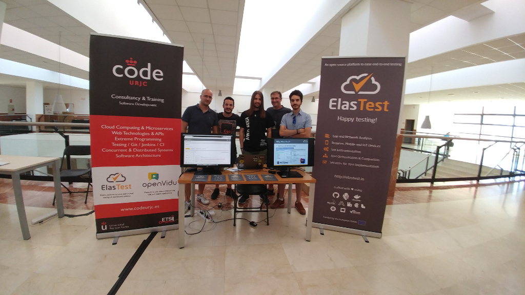 ElasTest booth at the European Project Space